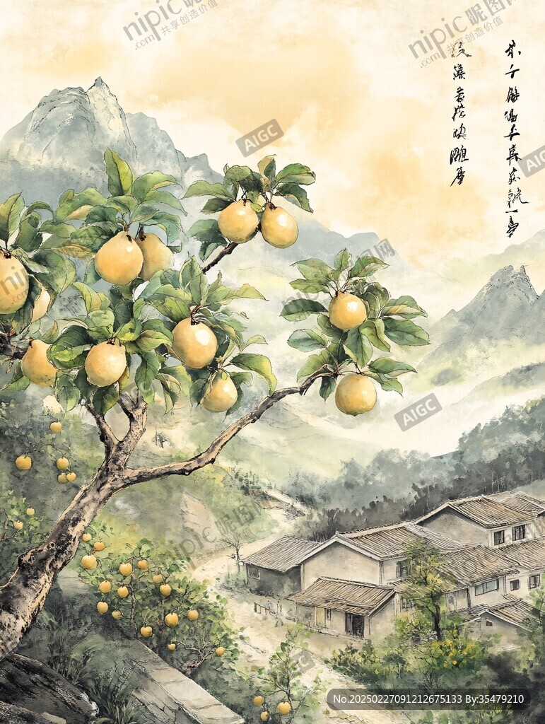 鄉(xiāng)村山水畫