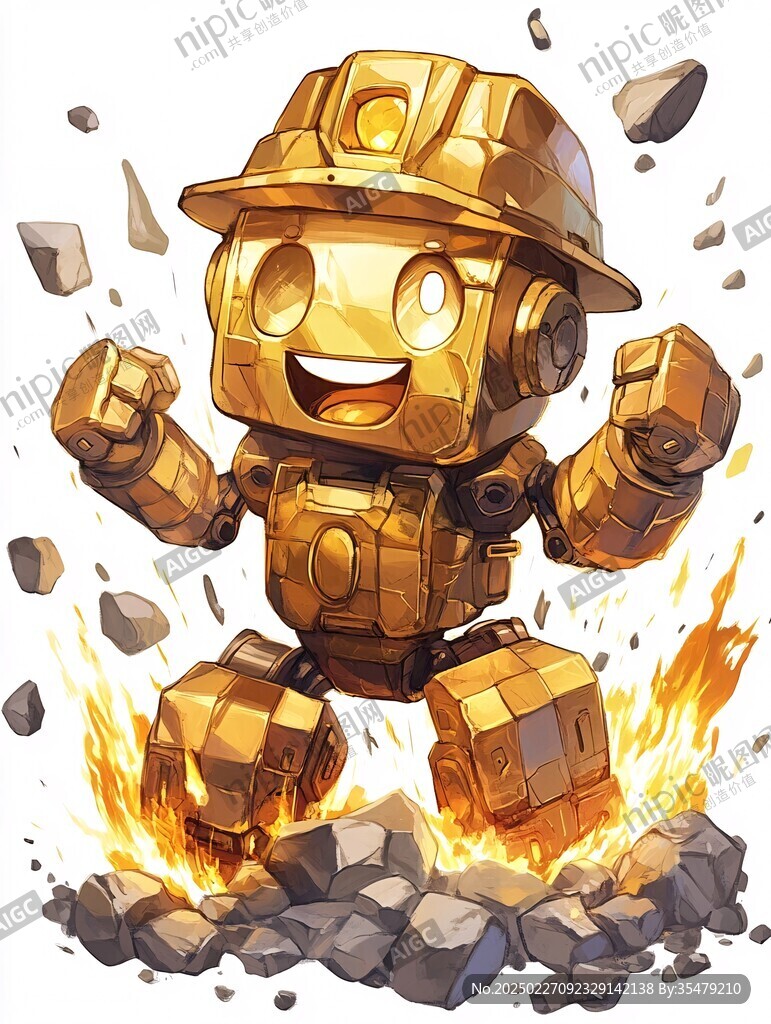 金色機甲破巖而出
