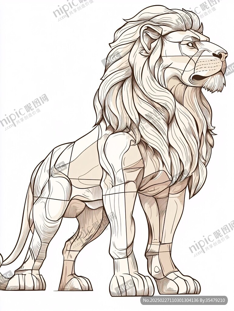雄偉的獅子雕塑