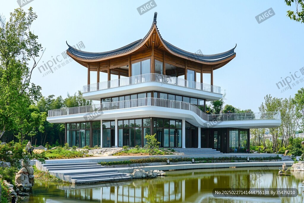 中國傳統(tǒng)建筑風格的現(xiàn)代亭閣