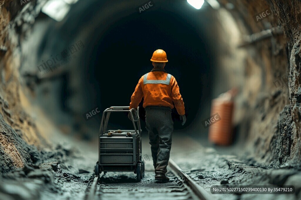 礦工隧道推車