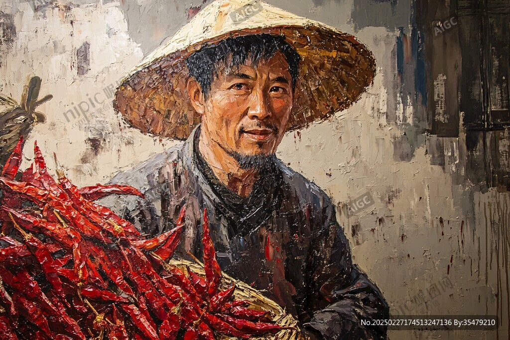 農(nóng)民勞作圖