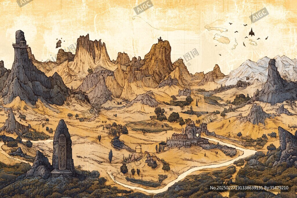 金色山谷的神秘建筑