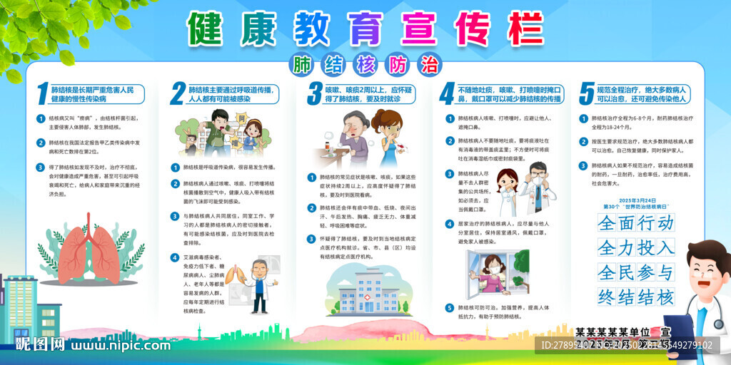 肺結(jié)核防治 健康教育宣傳欄