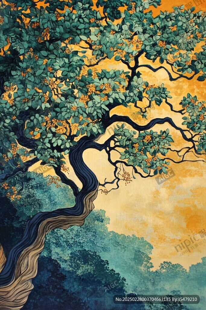 金秋時(shí)節(jié)的古樹(shù)風(fēng)采