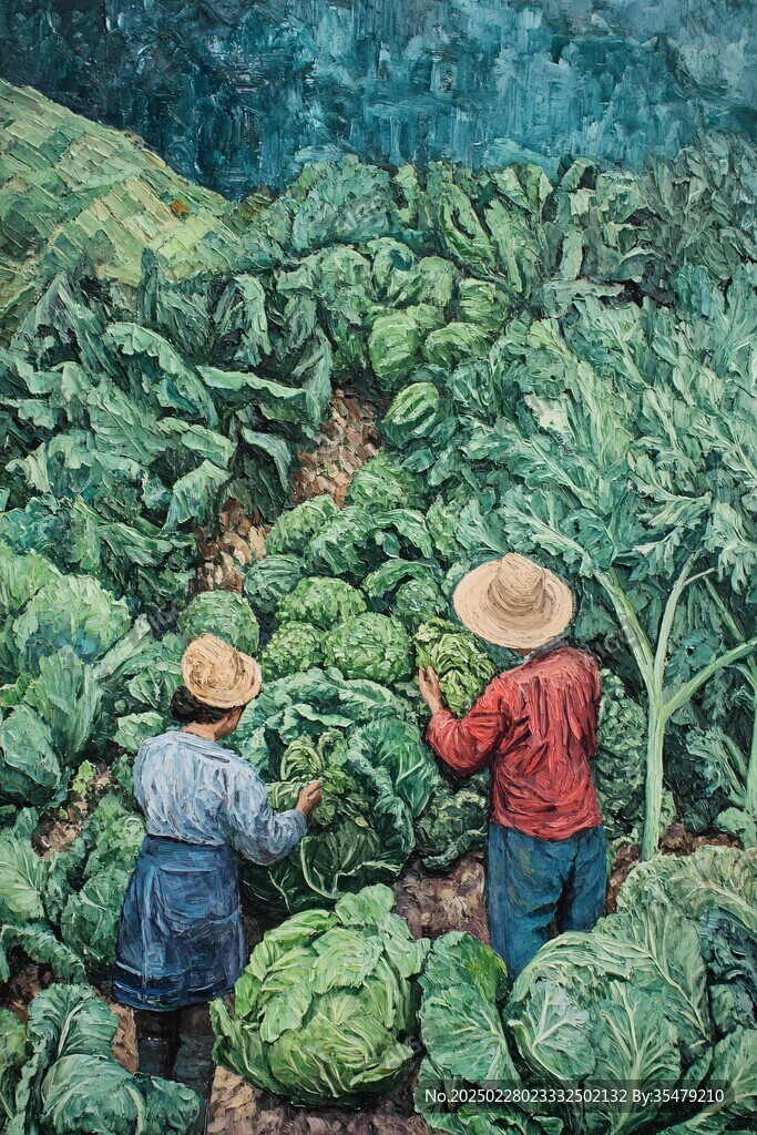 綠色蔬菜園的豐收