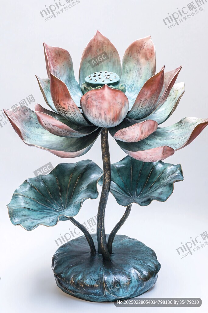 金屬蓮花雕塑