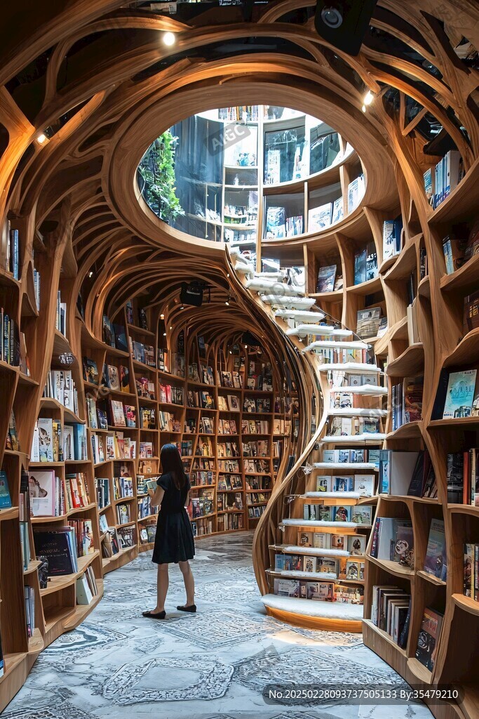 獨特的書店內(nèi)部