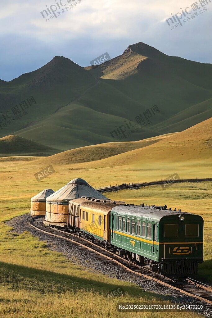 穿越草原的火車之旅