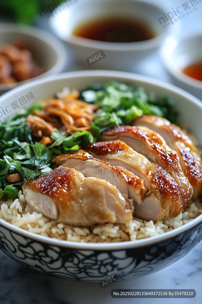 烤雞米飯碗