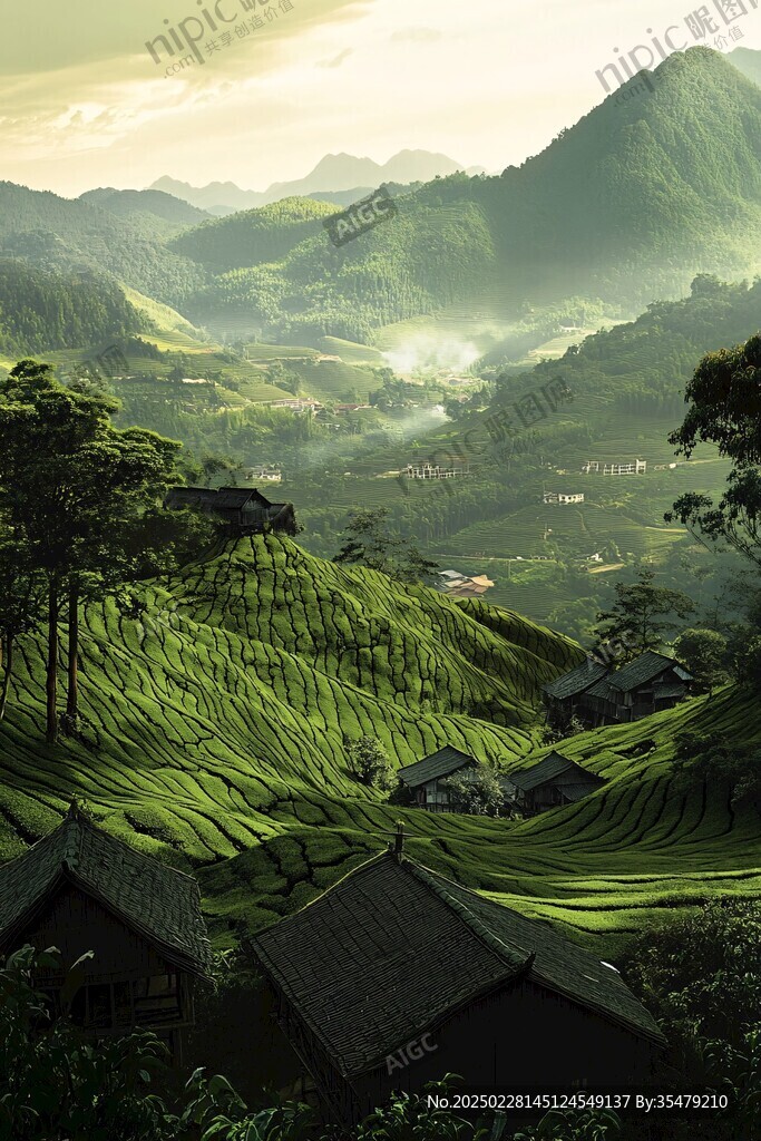 茶園山景
