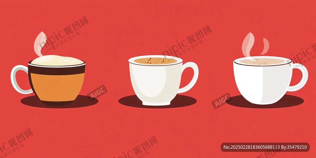 咖啡杯插畫集