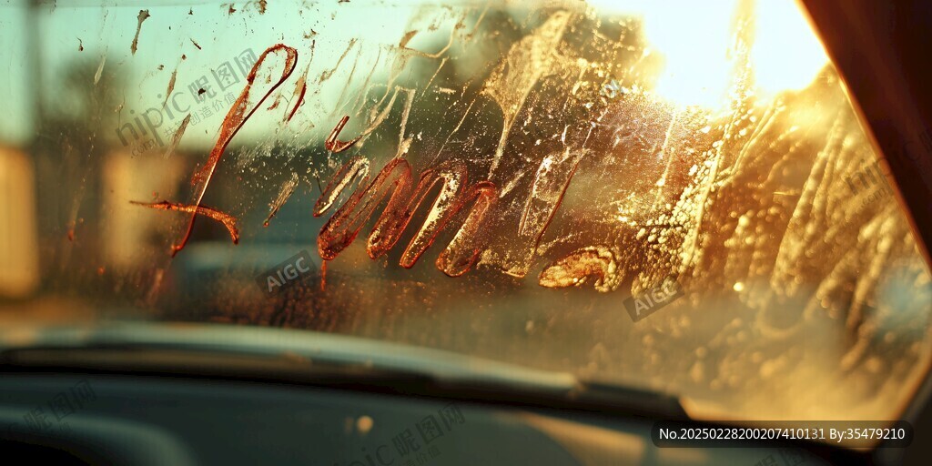 汽車擋風(fēng)玻璃上的雨刷痕跡
