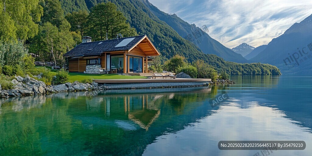 山間湖畔的隱秘小屋