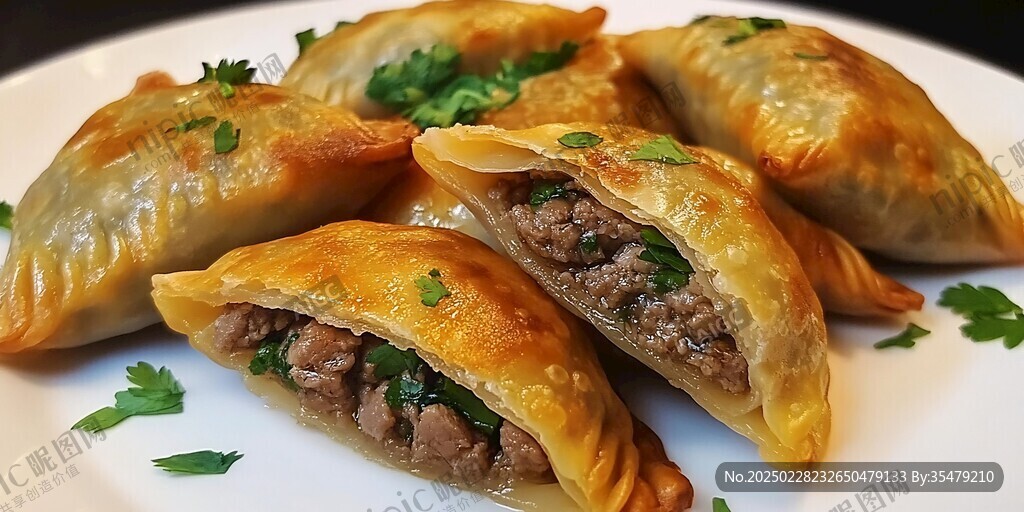 美味金黃酥皮餃子