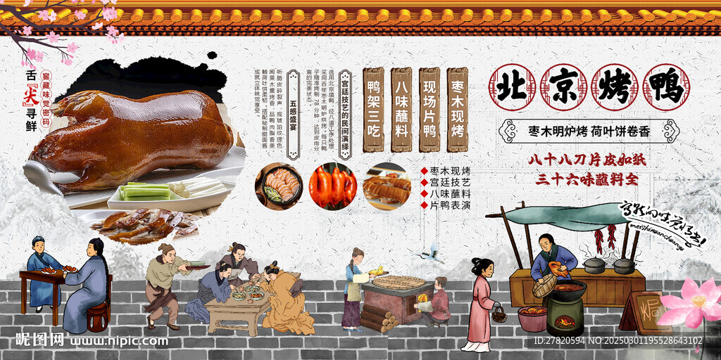 北京烤鴨展板