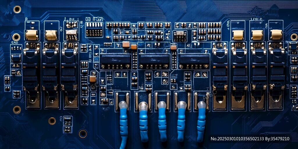 電子電路板的詳細(xì)視圖