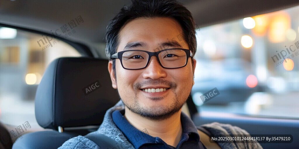 車內微笑男士