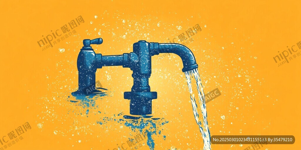 水管漏水的插圖