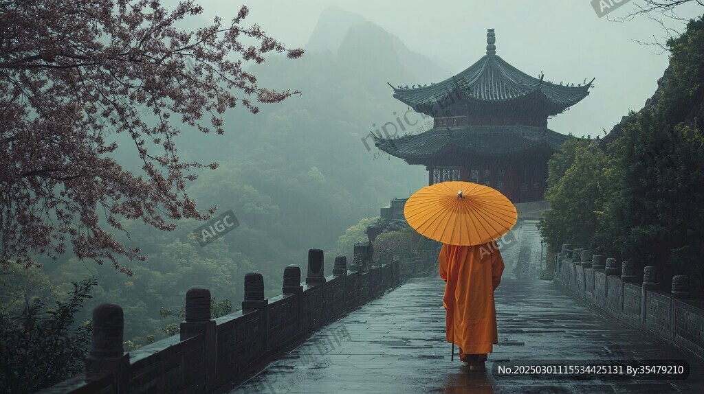 雨中行者