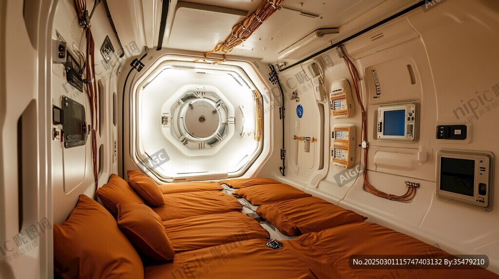 宇宙飛船內部視角