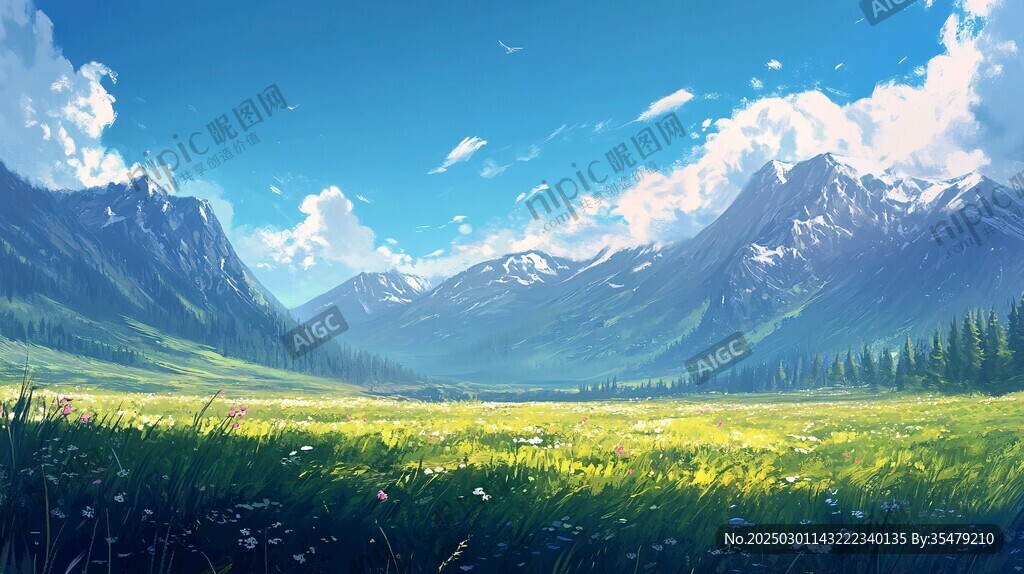山谷中的繁花盛開