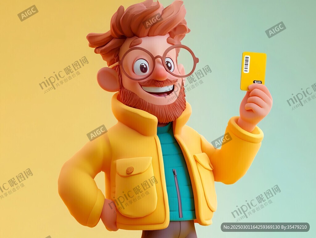 時尚潮人手持信用卡