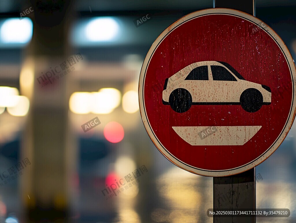 地下停車場(chǎng)汽車符號(hào)警示標(biāo)