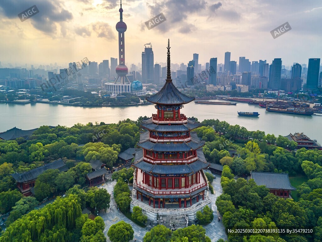 黃浦江畔的古今交融