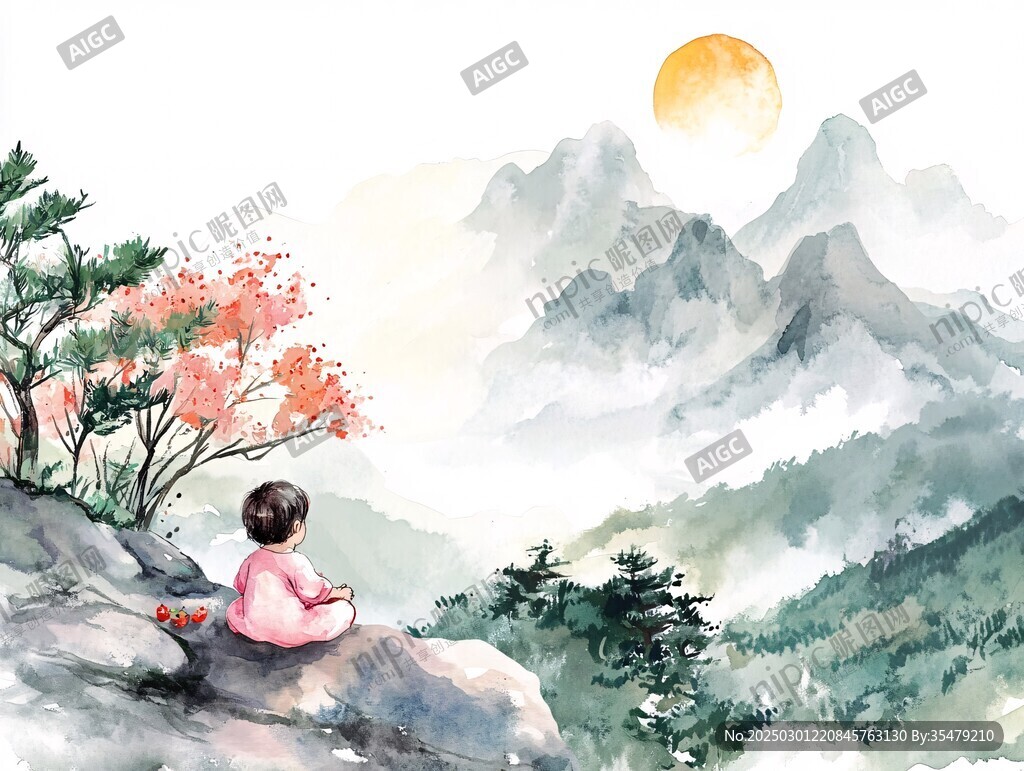 山谷中的孩子
