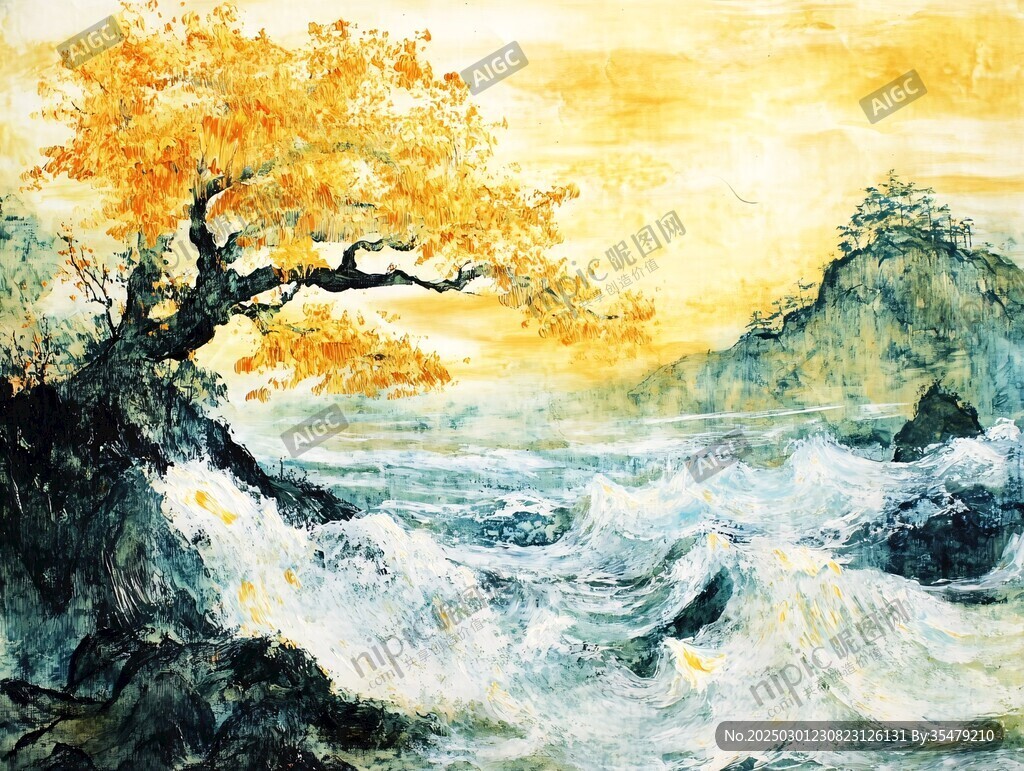 秋日海浪