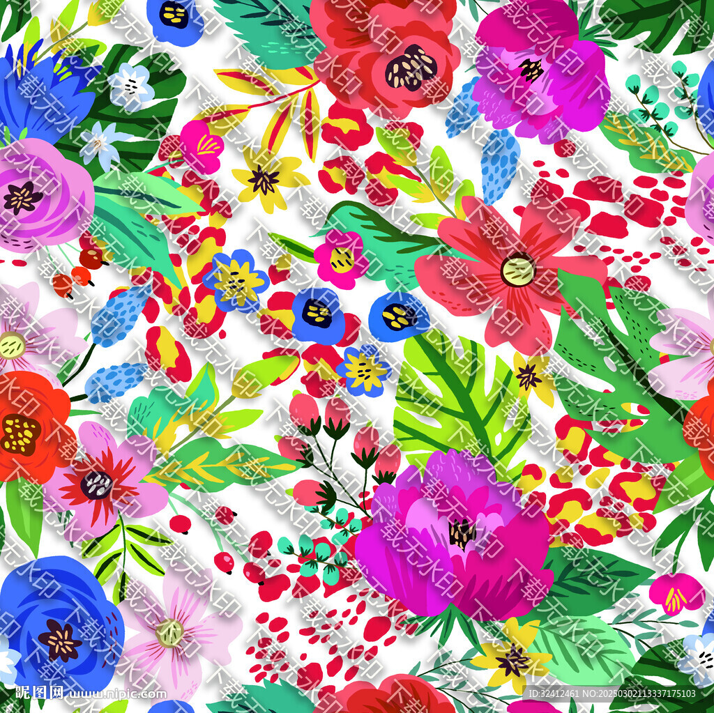 水彩花