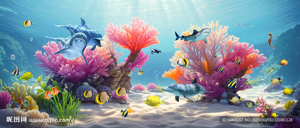 繽紛海底世界海底生物