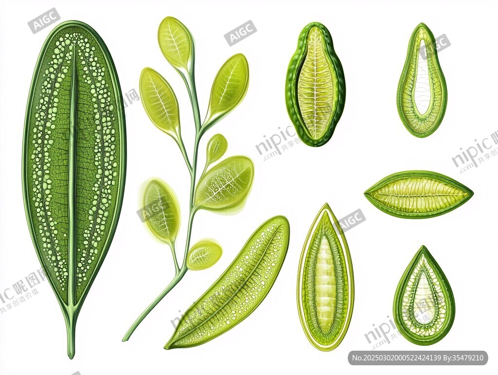 綠色植物葉片結構