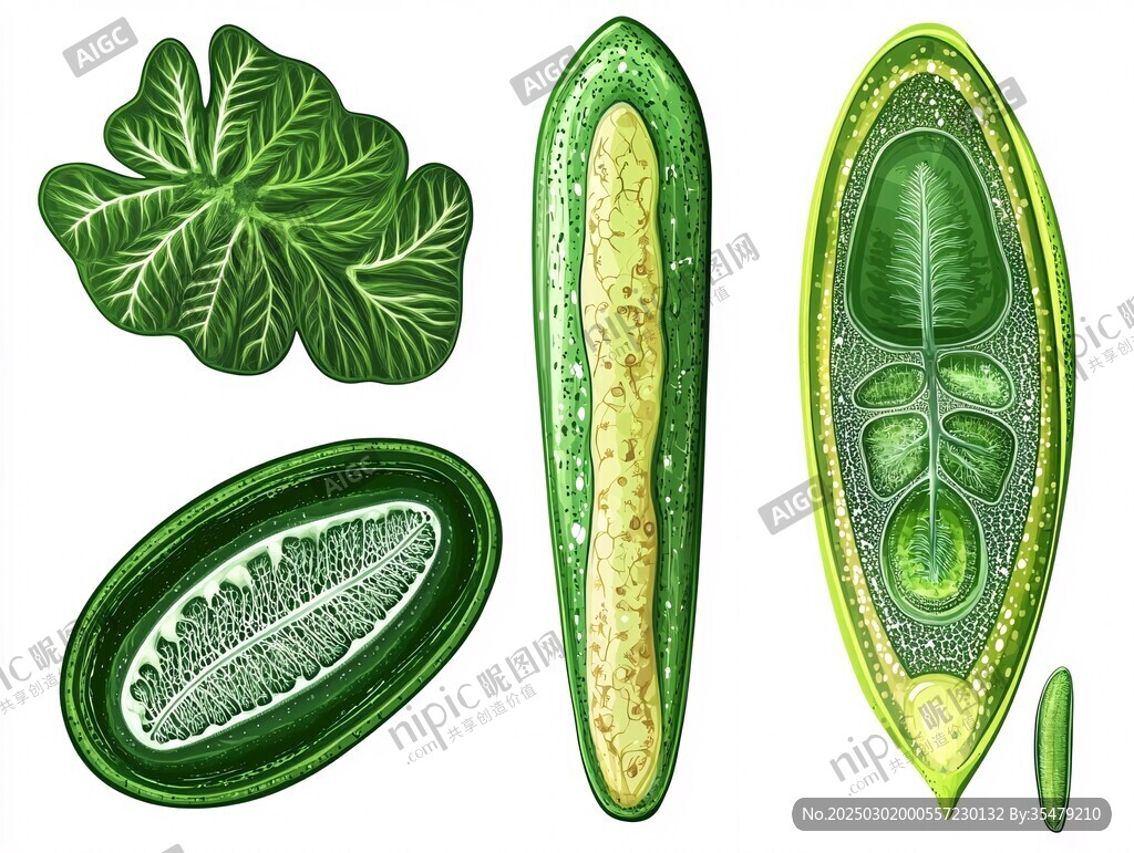 綠色植物葉片結構