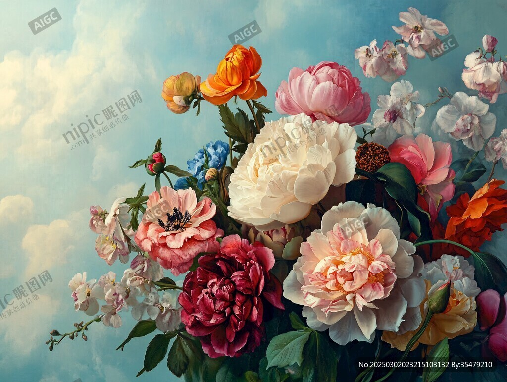 花卉繪畫作品