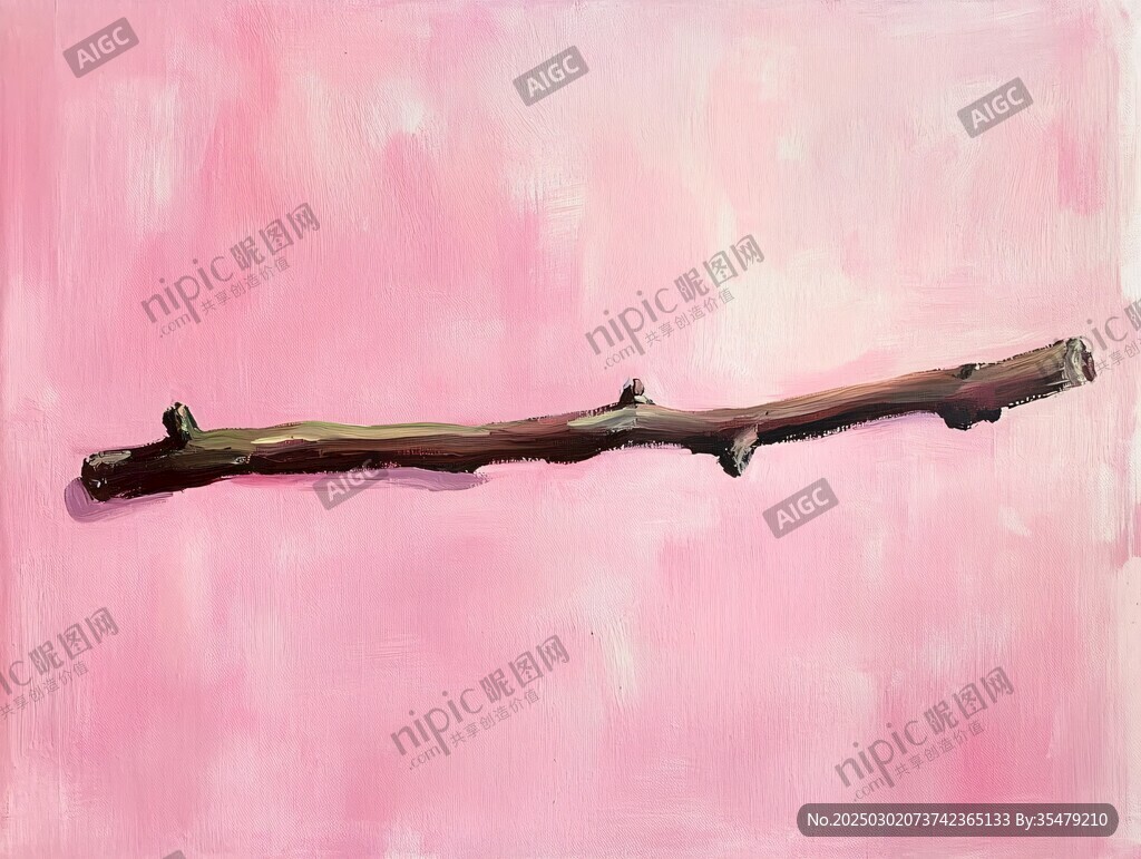 粉色背景下的木棍