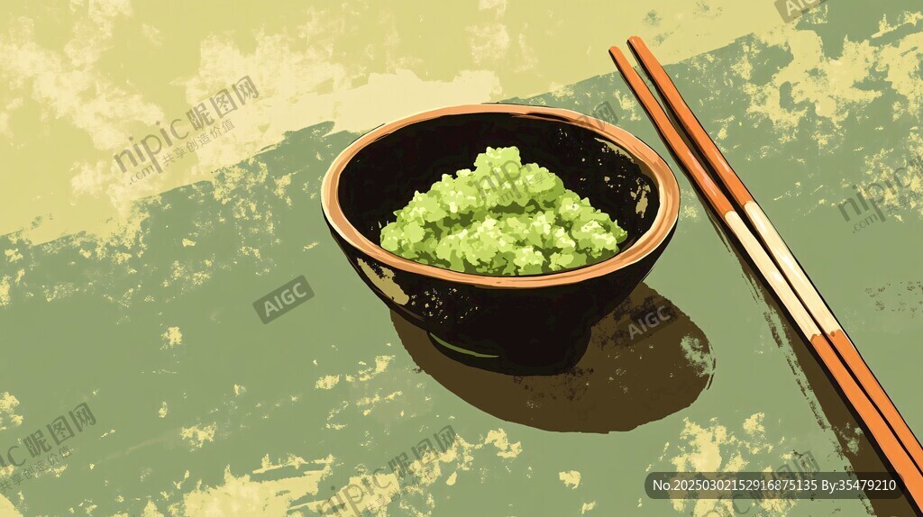 山葵醬和筷子