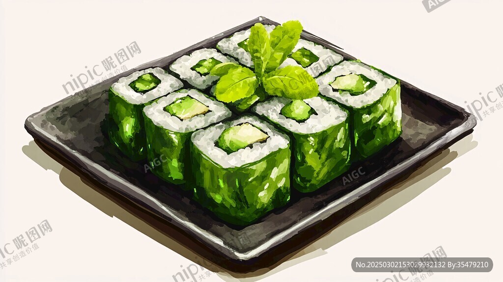 生機勃勃的壽司卷