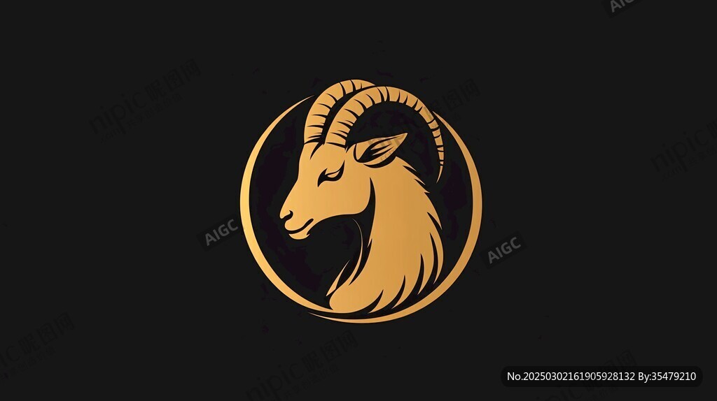 山羊頭像logo設(shè)計