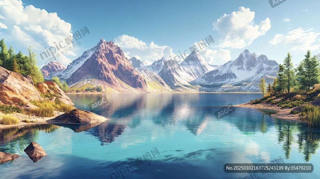 山湖倒影