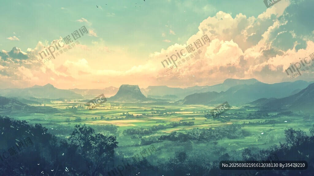 山谷的黃昏