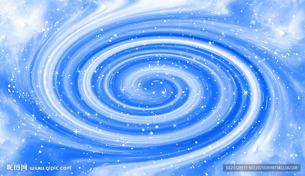 淺藍(lán)色漩渦星空