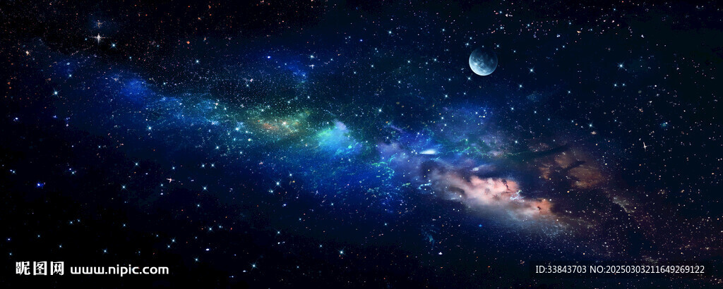 黑色宇宙星空背景圖