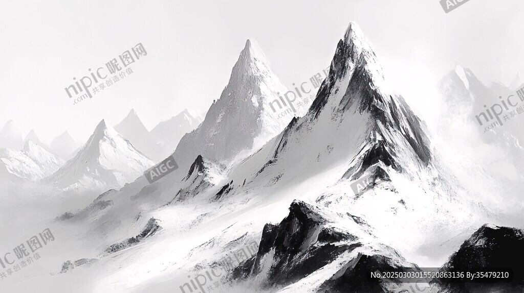 白雪皚皚的山脈