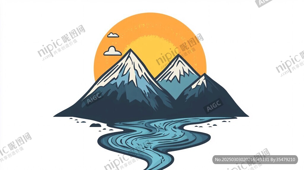 山水畫(huà)中的日出