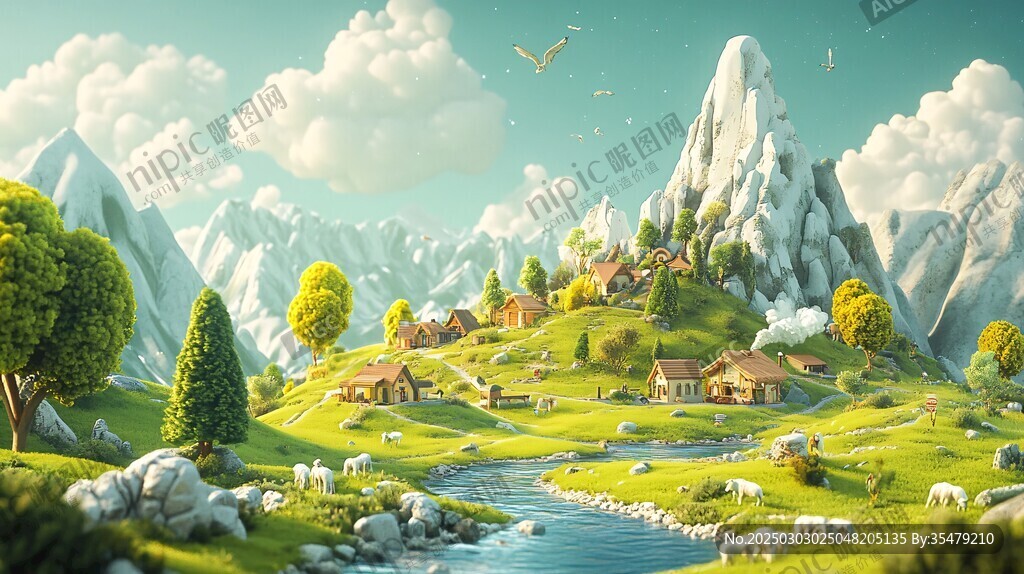 童話般的山村風景