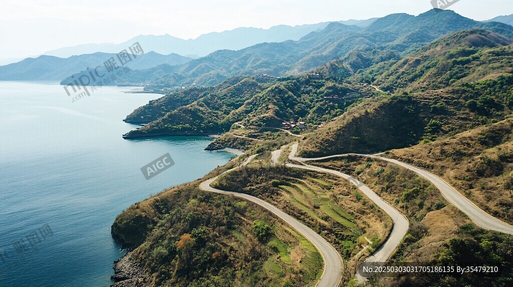 蜿蜒山路 碧波蕩漾
