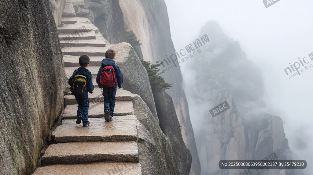 山路上的孩子們