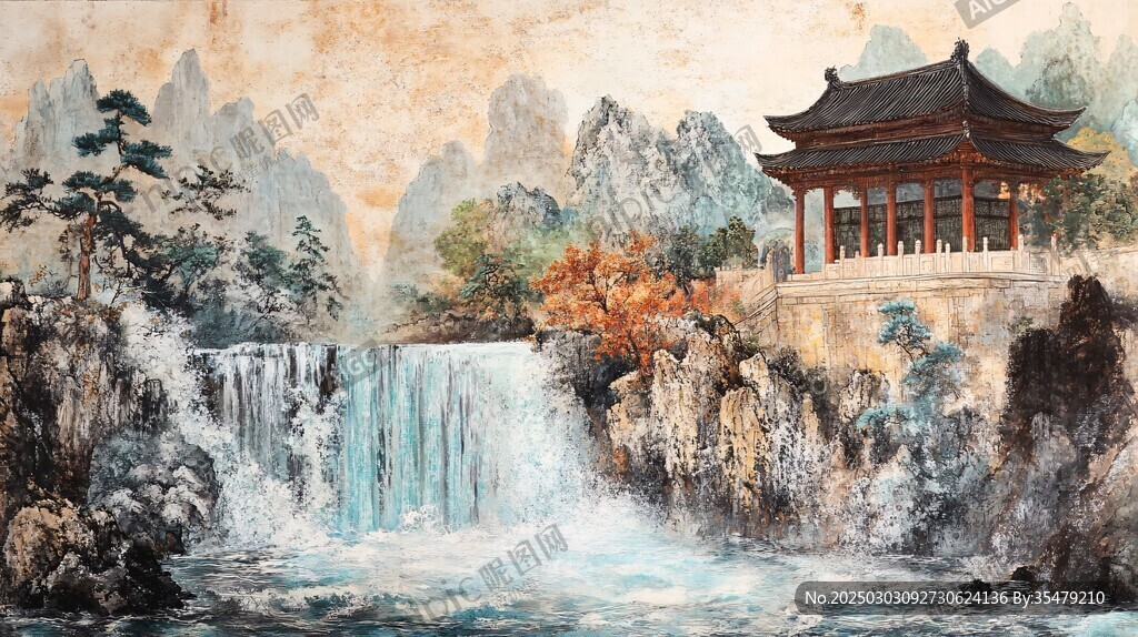 山水畫中的中國風景